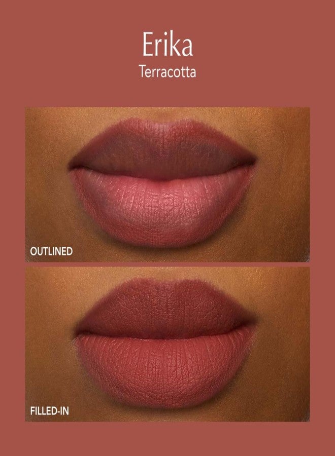 Thrive Causemetics Lip Filler Long-Wearing + Plumping Lip Liner, Shea Butter Hydrating Lip Plumper Retractable Lip Liner Pencil, Built In Sharpener, Vegan & Cruelty Free, Erika (Terracotta) - Image 3